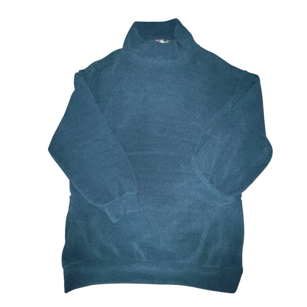 Free People Beach Women's Ronda Pullover Tunic Mock Neck Blue Size XS Sweater